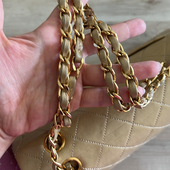 Chanel small double flap beige , in great condition - Picture 10 of 11